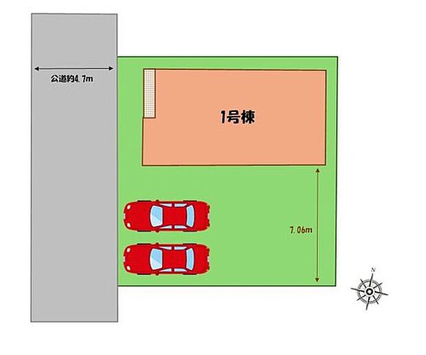 ≪全体区画図≫
駐車2台可能(車種による)!!
家族分の自転車を駐輪したり、来客用の駐車スペースとしてもお使いいただけます。