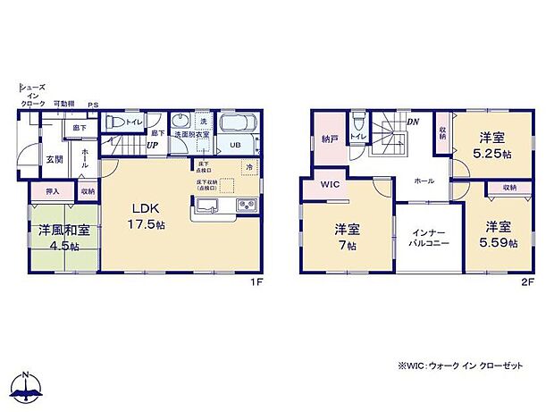(１号棟)、価格2590万円、4LDK+S、土地面積226.11m2、建物面積106.59m2
