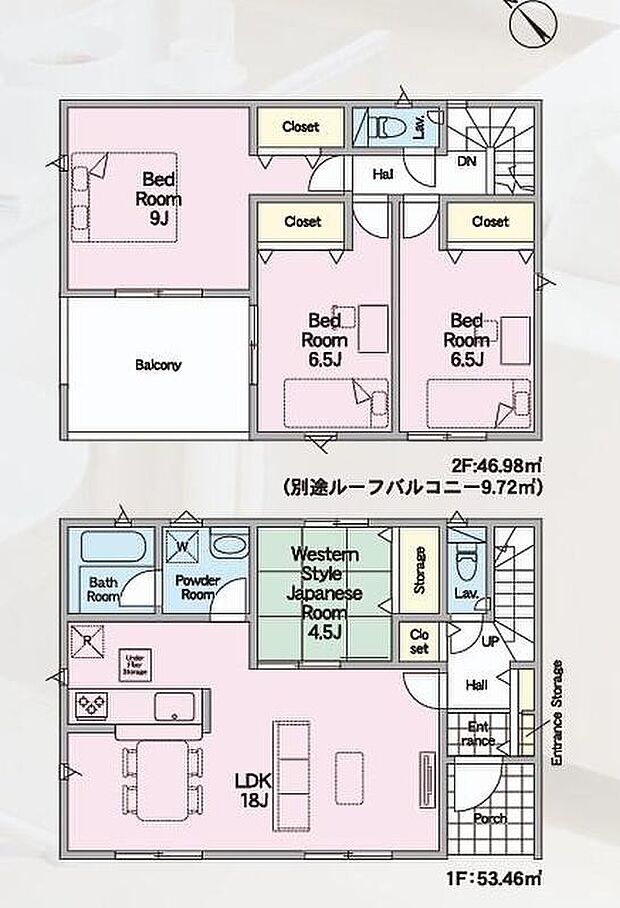 (１９号棟)、価格2390万円、4LDK、土地面積252.1m2、建物面積100.44m2