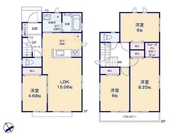 【4LDK】ウォークインクローゼット完備です！ハンガー収納は、探しやすく取り出しやすいため快適に使えます。また、収納ボックスが入る広さなので、収納力を大幅に増やせます！