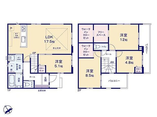 【4LDK+S】フリースペース完備です!家で仕事は家族に気を使うというお父様も落ち着いて仕事に集中できるスペースですね!