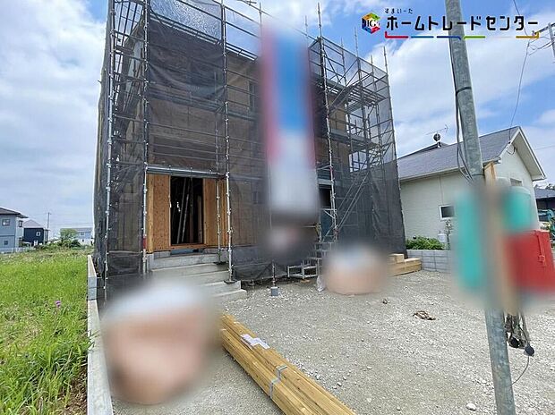 【現地外観写真】1号棟>関東鉄道常総線「下妻」駅まで車で15分♪「耐震+制震」を兼ね備えた家、QUIE(クワイエ)。住宅性能評価取得物件!安心の第三者機関による検査済み!