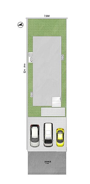 ６０坪のゆとりのある土地です♪駐車は３台可能。