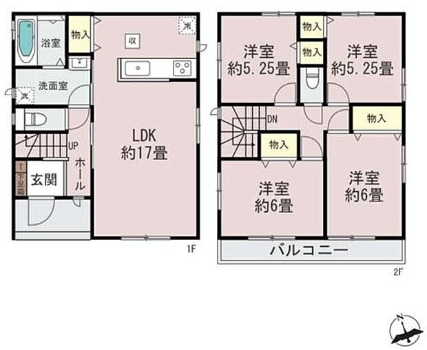 (A号棟)、価格3490万円、4LDK、土地面積104.1m2、建物面積94.81m2