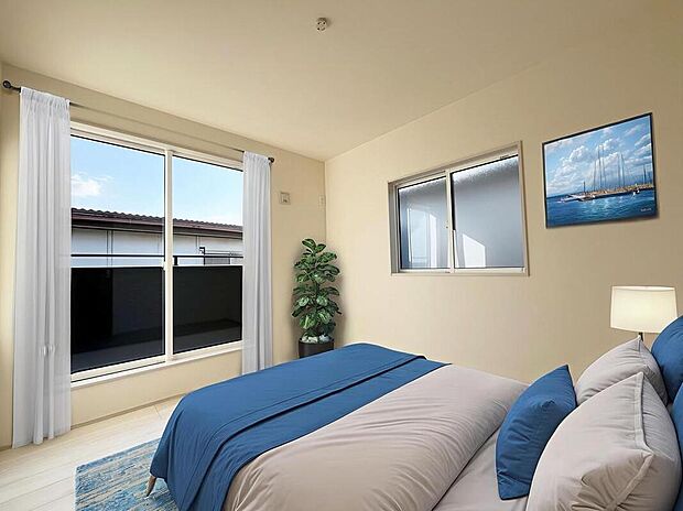 ≪Room≫
採光良好な明るい室内。木の温もりがやさしいフローリングは安らぎをもたらすプライベート空間。
※家具はCGでございます。