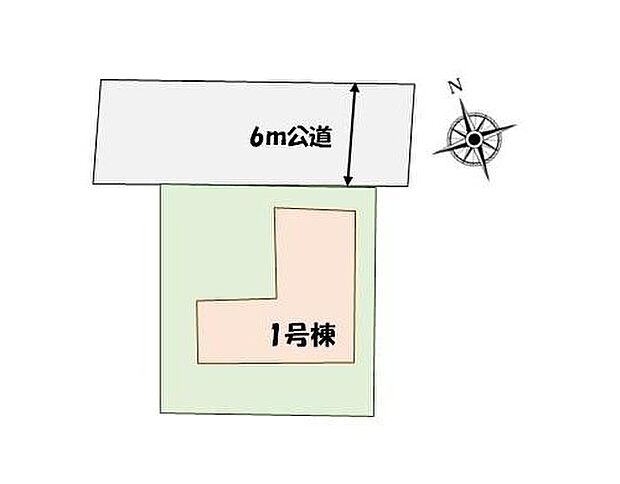 ≪全体区画図≫
前面道路６ｍで陽当たり良好♪カースペース２台分♪