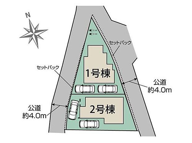 ≪全体区画図≫
カースペース2台分♪