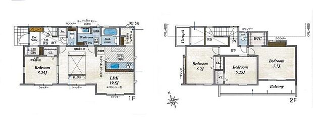 (1号棟)、価格3490万円、4LDK、土地面積186.83m2、建物面積104.48m2