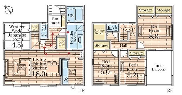 (1号棟)、価格4190万円、4LDK+S、土地面積142.36m2、建物面積115.92m2