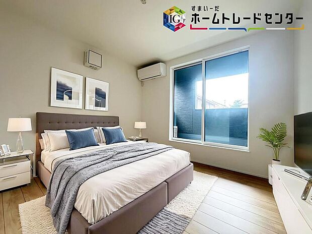 ≪Room≫
お陽さまの光をさわやかな風をたっぷりとりこめます。室内はいつも明るい印象なので気持ちの良い朝を迎えられます。毎日の生活も明るくなりそうです。
※家具はCGでございます。