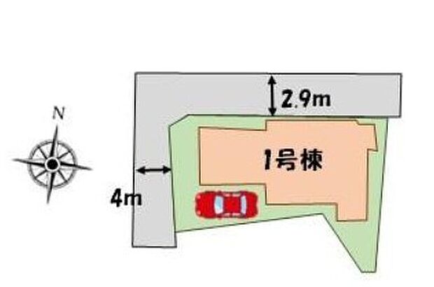 【全体区画図】角地につき陽当たり良好♪