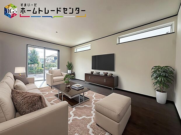 【LDK】≪Living room≫
日当たりがいいので雨の日でも日中は暗くなり過ぎずに過ごせます。
※家具はCGでございます。