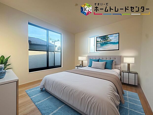 【居室】≪Room≫
採光良好な明るい室内。木の温もりがやさしいフローリングは安らぎをもたらすプライベート空間。
※家具はCGでございます。