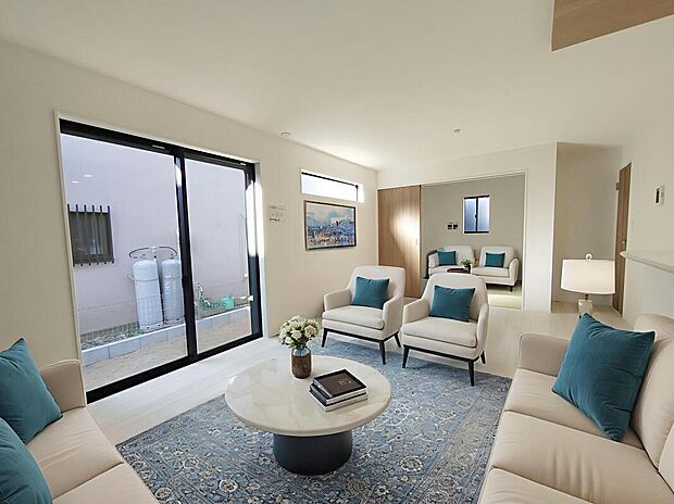 【LDK】≪Living room≫
自然光に包まれたリビング。あふれる陽光の輝き、子どもたちの笑顔も光り輝いて見える。
※家具はCGでございます。