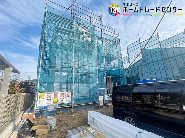 【現地外観写真】◆耐震性能にこだわる「飯田グループ」の家です！お客様のすまいと安全を守る大切な住宅だからこそ、実際の建物の作りと安心感をぜひ現地にてご体感ください！ご見学予約受付です！