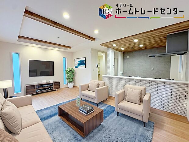 【LDK】≪Living room≫
自然光に包まれたリビング。あふれる陽光の輝き、子どもたちの笑顔も光り輝いて見える。
※家具はCGでございます。