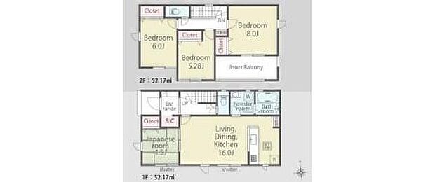 【4LDK】全居室南向きの明るい邸宅♪リビング隣の和室は、客間としは勿論、お昼寝スペースや書斎など、多目的にお使い頂けますので、大変便利です♪