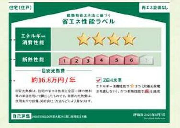 【省エネ性能ラベル】販売住戸が複数の場合、本ラベルは特定の住戸の性能を示すものであり全ての住戸の性能を示すものではありません。