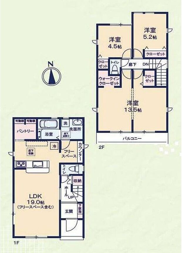 【3LDK】まとめ買いしても置き場所の心配いらずのパントリーを採用♪
家族が多いとすぐなくなってしまう水や食材をまとめ買いしても置き場所に困らないのはうれしいですね♪