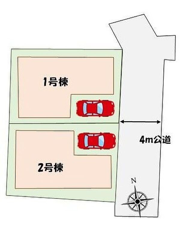 【全体区画図】カースペースあり♪