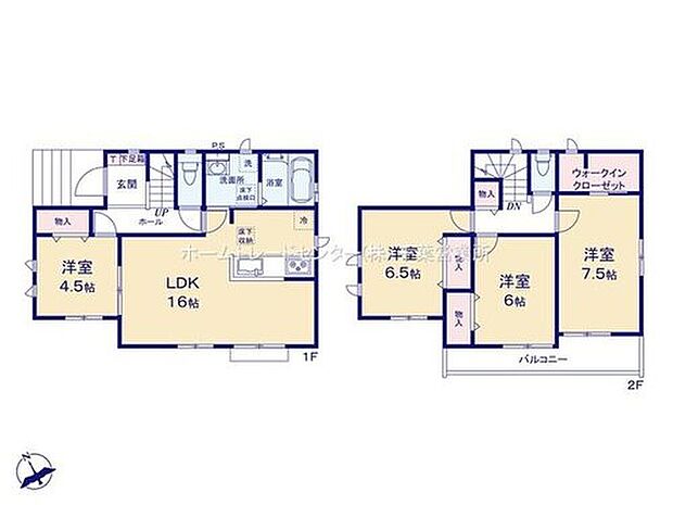 【4LDK】全居室南向きの明るい邸宅♪
大容量のウォークインクローゼットをはじめ各居室は充実の収納スペースを確保したプランです♪
