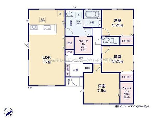 【3LDK】平屋戸建てはバリアフリーで暮らしやすく、家族の気配を常に感じられる安心感から、近年幅広い世代で人気を集めています♪
シューズインクロークやウォークインクローゼットなど収納も豊富になっています♪