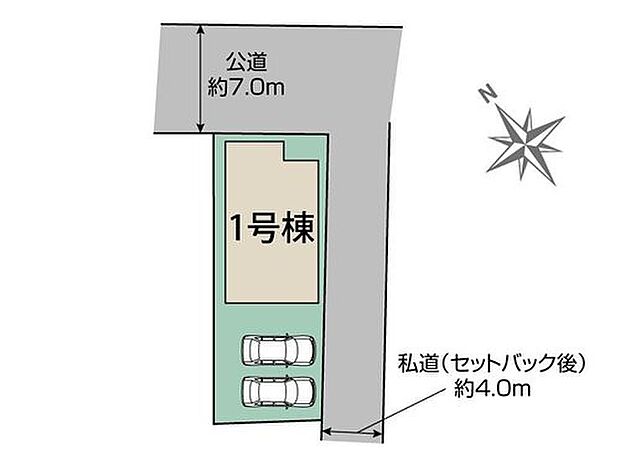【全体区画図】角地につき陽当たり良好♪