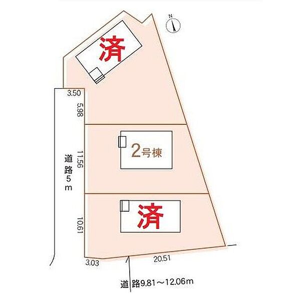 １号棟　ご成約済み
２号棟　１，８９０万円
３号棟　ご成約済み

並列３～４台駐車できるカースペースあり☆