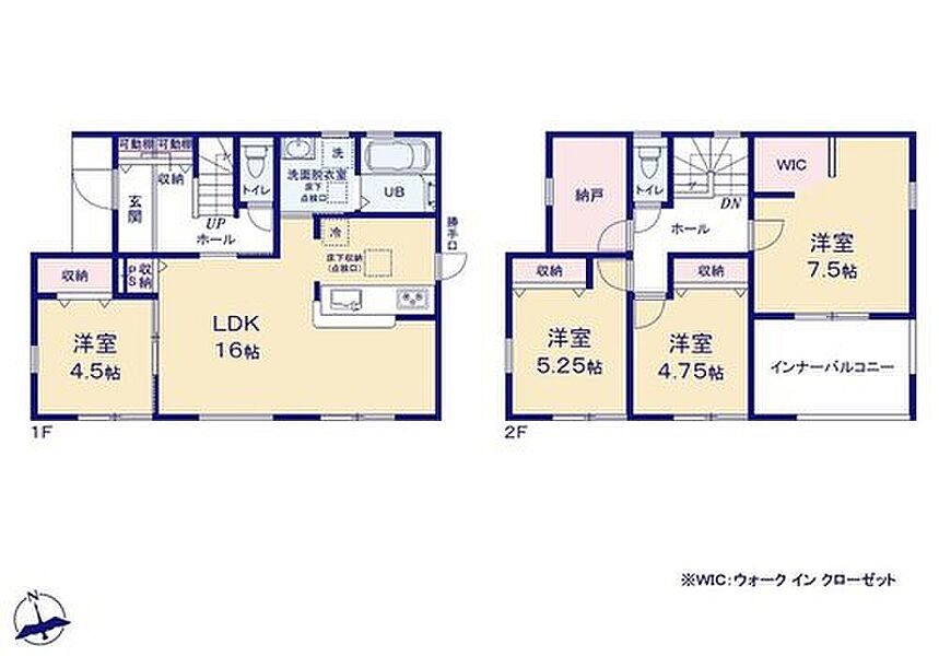 (2号棟)、価格1990万円、4LDK+S、土地面積211.11m2、建物面積108.48m2