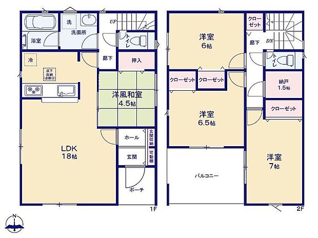 (2号棟)、価格1890万円、4LDK+S、土地面積192.79m2、建物面積110.16m2