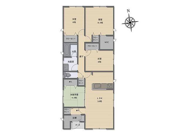 (1号棟)、価格3790万円、4LDK、土地面積212.86m2、建物面積94.77m2