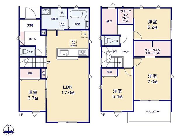 (1号棟)、価格2580万円、4LDK、土地面積163.65m2、建物面積101.03m2