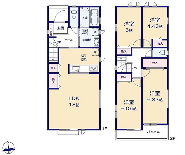 (B号棟)、価格2890万円、4LDK、土地面積122.41m2、建物面積95.87m2
