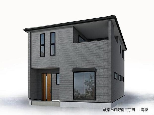 【完成予想図(外観)】（１号棟）完成イメージ図