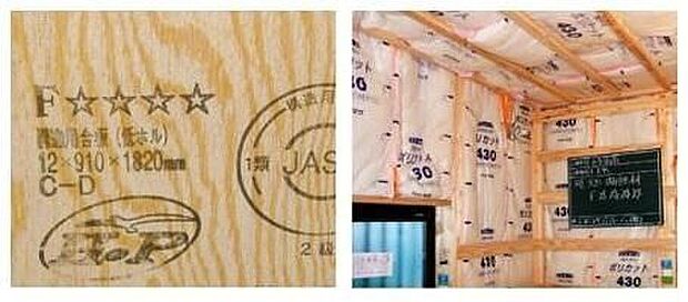 【シックハウス対策】フローリングなどの建材には、有害物質の発散を抑えたＪＩＳ・ＪＡＳ、または国土交通大臣認定企画で定められている最高ランクＦ☆☆☆☆（フォースター）を採用し、クラス方の健康に配慮しています。