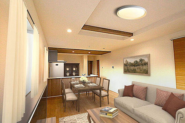 こちらは完成後の住まいをイメージしやすくするために制作されたCG画像です。※家具付き販売ではございません。　