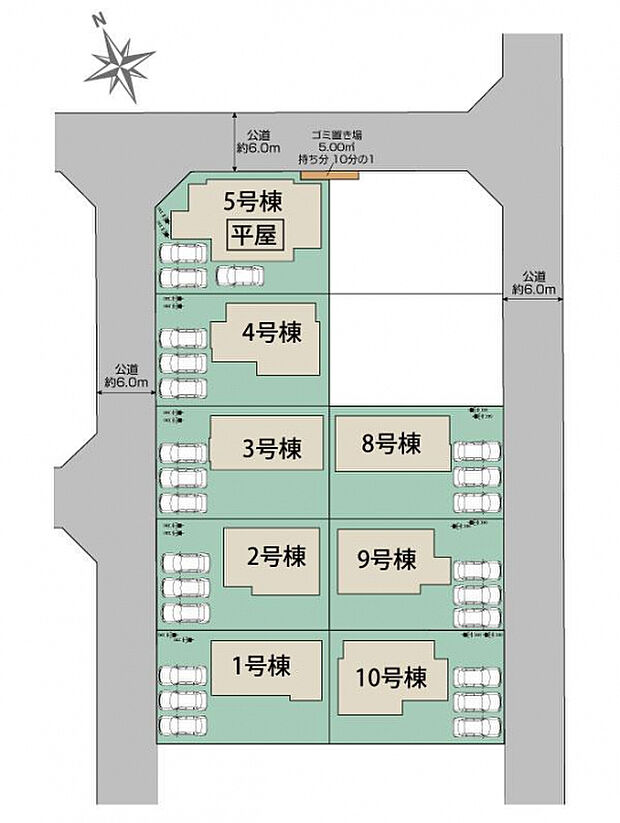 宇都宮市下岡本町10棟 区画図