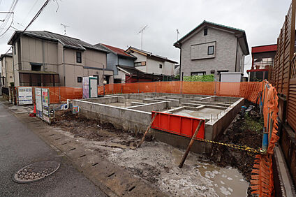 1号棟　外観（基礎工事中）