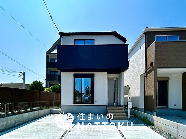 【現地写真(外観)【1号地】】断熱性、気密性を高める工夫で一年中ずっと心地よく暮らせる、高気密・高断熱です。