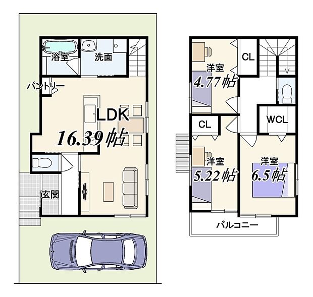 【【2号地】】建物面積:81.56m2 建物価格:1,999万円