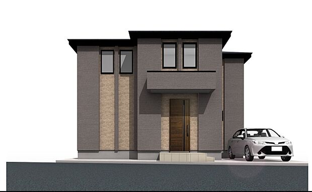 【外観参考パース(No1区画)】土地価格7900万円、建物価格3600万円、建物面積96.46m2
本プランは一例で採用は土地ご購入者様の判断に委ねられます。※家具調度品は価格に含まれません。詳しくは係員にお尋ね下さい。