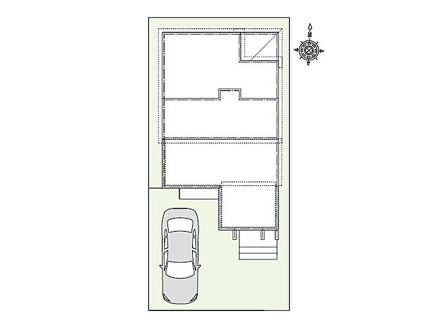 【外構】建物プラン例（区画No5）
土地価格7500万円、建物価格3860万円、建物面積88.59m2
本プランは一例で採用は土地ご購入者様の判断に委ねられます。
※家具調度品は価格に含まれません。詳しくは係員にお尋ね下さい。