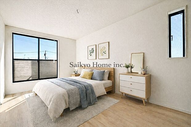 【居室】各居室、十分な広さのになっておりますので、子供部屋やご主人様の書斎、優雅に洋服収納庫にもお使いいただけますね。