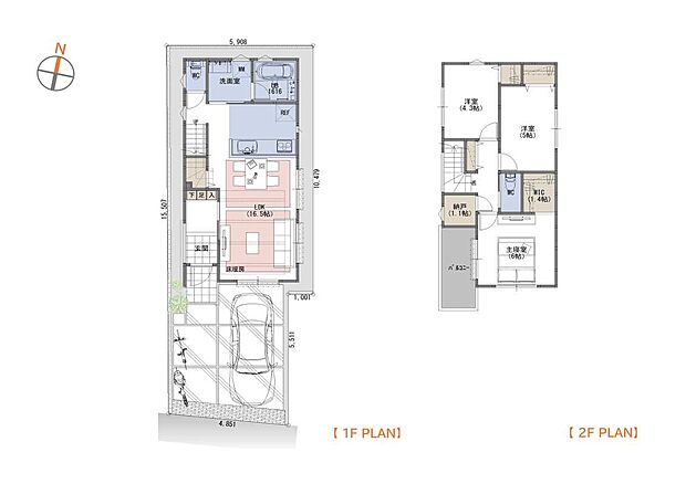 ■3LDK+ WIC + 納戸+ 階段下収納(A号棟)