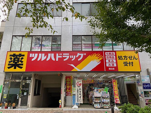 ツルハドラッグ国立店(約800m)