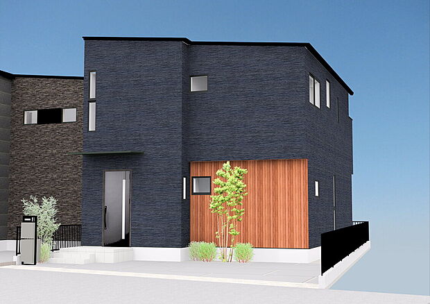 【完成予想外観(B号棟)】■外観パースは完成予想の為、イメージとなります。