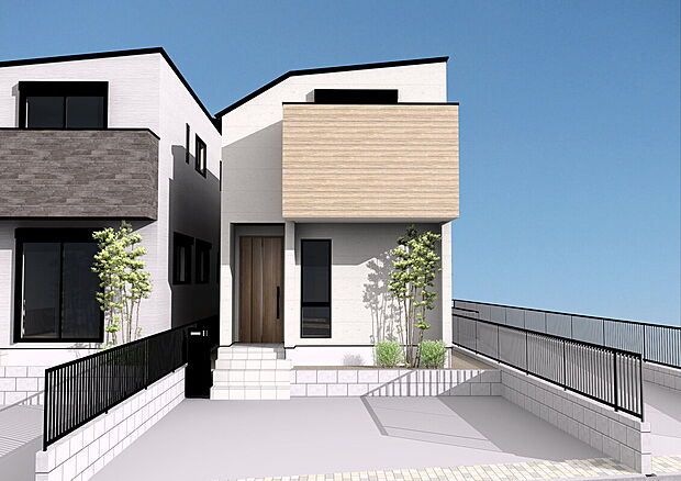 【外観予想図(B号棟)】■外観パースは完成予想の為、イメージとなります。