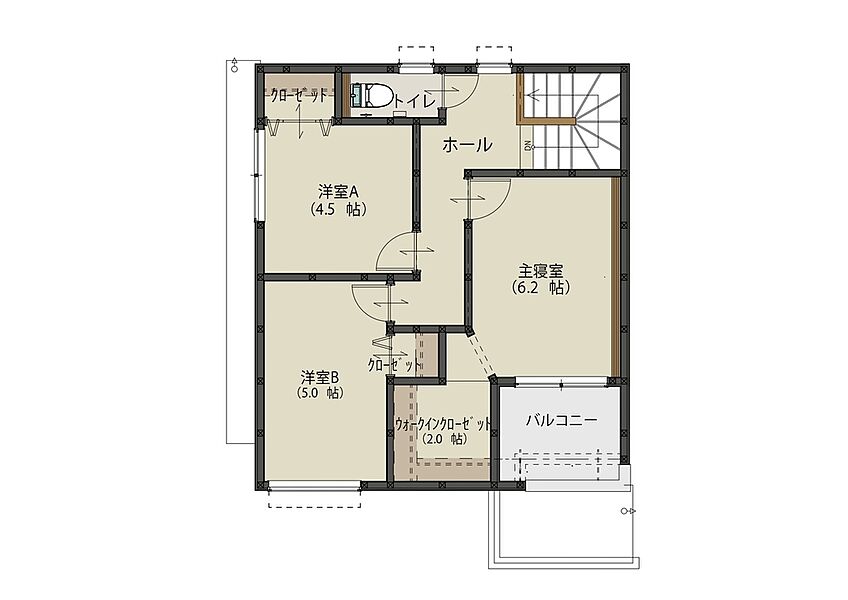 A号地 2F間取り図