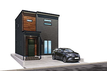 【福井市大宮4丁目C棟】ZEH仕様の高断熱・太陽光パネル5.64kw搭載の新築一戸建て 外観