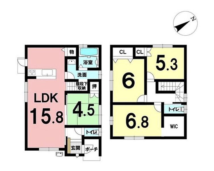 2398万円、4LDK+S、土地面積165.69m2、建物面積90.88m2　リビング階段・対面式キッチンで家族の会話がはずむ家